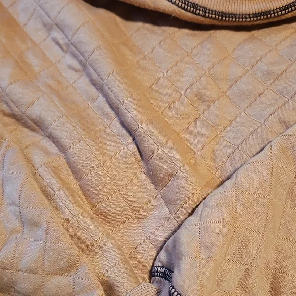 Chance or Fate Men's Tan Quilted Crewneck Sweater - Picture 3 of 3